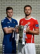 13 September 2016; Sean Russell of Limerick FC, left, and Ger O'Brien of St Patrick's Athletic pictured during the EA Sports Cup Media Day. The EA Sports Cup Final will be held at Limerick's Markets Field on Saturday, September 17th with kick-off at 5.30pm. FAI HQ in Abbotstown, Dublin.  Photo by Sam Barnes/Sportsfile
