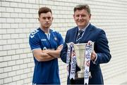 13 September 2016; Sean Russell of Limerick FC, left, and Limerick FC manager Martin Russell pictured during the EA Sports Cup Media Day. The EA Sports Cup Final will be held at Limerick's Markets Field on Saturday, September 17th with kick-off at 5.30pm. FAI HQ in Abbotstown, Dublin.  Photo by Sam Barnes/Sportsfile