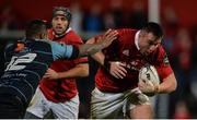 9 August 2016; Niall Scannell of Munster in action against Rey Lee-Lo of Cardiff Blues during the Guinness PRO12 Round 2 match between Munster and Cardiff Blues at Irish Independent Park in Cork. Photo by Piaras Ó Mídheach/Sportsfile