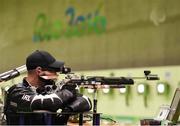 13 September 2016; Phillip Eaglesham of Ireland before his round in the Mixed 10m Air Rifle Prone SH2 Qualifier at the Olympic Shooting Centre during the Rio 2016 Paralympic Games in Rio de Janeiro, Brazil. Photo by Diarmuid Greene/Sportsfile