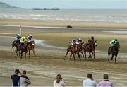 13 September 2016; Emperor Bob, right, with Donagh O'Connor up, on their way to winning the Marquees Nationwide Claiming Race during the Laytown Races in Laytown, Co Meath. Photo by David Maher/Sportsfile