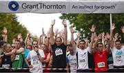 13 September 2016; A general view before the start of the Grant Thornton Corporate 5K Team Challenge 2016 at Dublin Docklands. Photo by Ramsey Cardy/Sportsfile