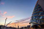 3 November 2017; A general view of the Convention Centre ahead of the PwC All Stars 2017 at the Convention Centre in Dublin. Photo by Seb Daly/Sportsfile