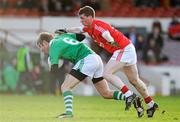16 January 2011; Shane Gallagher, Limerick, in action against David Goold, Cork. McGrath Cup Quarter-Final, Limerick v Cork, Gaelic Grounds, Limerick. Picture credit: Brian Lawless / SPORTSFILE