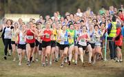 16 January 2011; A general view of the start of the Novice Women 3000m race led by Maire Keane O'Connor, 772, Offaly. AAI Woodies DIY Novice and Juvenile Uneven Ages Cross Country Championships. Tullamore Harriers Stadium, Tullamore, Co. Offaly. Picture credit: Barry Cregg / SPORTSFILE