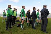 16 January 2011; The Limerick team including new manager Maurice Horan, third from left, observe a minute's silence for the late Michaela McAreavey. McGrath Cup Quarter-Final, Limerick v Cork, Gaelic Grounds, Limerick. Picture credit: Brian Lawless / SPORTSFILE