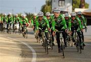 18 January 2011; Cycling legend Sean Kelly shows he still has it as he leads the An Post cycling team on a training ride at the team's 2011 training camp. Calpe, Spain. Picture credit: Stephen McCarthy / SPORTSFILE