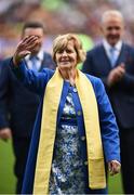 4 September 2016; Member of the Tipperary 1991 Jubilee Hurling team, Bridget Madeen who represented her son John Madden, during their presentation to the crowd before the GAA Hurling All-Ireland Senior Championship Final match between Kilkenny and Tipperary at Croke Park in Dublin. Photo by Stephen McCarthy/Sportsfile