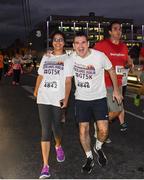 13 September 2016; Louise Nicholson and Ken Doyle during the Grant Thornton Corporate 5K Team Challenge 2016 at Dublin Docklands. Photo by Ray McManus/Sportsfile