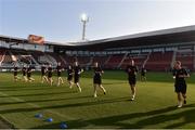 14 September 2016; A general view of Dundalk players during squad training at the AZ Stadion in Alkmaar, Netherlands. Photo by David Maher/Sportsfile