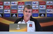 14 September 2016; Dundalk manager Stephen Kenny during a press conference at the AZ Stadion in Alkmaar, Netherlands. Photo by David Maher/Sportsfile