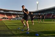 14 September 2016; Andy Boyle of Dundalk during squad training at the AZ Stadion in Alkmaar, Netherlands. Photo by David Maher/Sportsfile