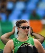 15 September 2016; Orla Barry of Ireland ahead of the Women's Discus F57 Final at the Olympic Stadium during the Rio 2016 Paralympic Games in Rio de Janeiro, Brazil. Photo by Diarmuid Greene/Sportsfile