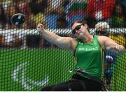 15 September 2016; Orla Barry of Ireland in action during the Women's Discus F57 Final at the Olympic Stadium during the Rio 2016 Paralympic Games in Rio de Janeiro, Brazil. Photo by Diarmuid Greene/Sportsfile