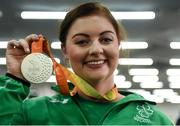 15 September 2016; Orla Barry of Ireland with her silver medal following the medal ceremony of the Women's Discus F57 Final at the Olympic Stadium during the Rio 2016 Paralympic Games in Rio de Janeiro, Brazil. Photo by Diarmuid Greene/Sportsfile