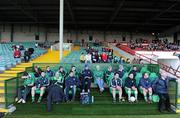 16 January 2011; Limerick players and backroom staff sit on the substitutes seats during the match. McGrath Cup Quarter-Final, Limerick v Cork, Gaelic Grounds, Limerick. Picture credit: Brian Lawless / SPORTSFILE