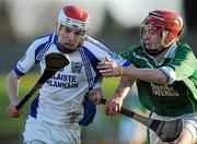 19 January 2011; Shane O'Donnell, St Flannan’s College, in action against Tom Condon, St Colman’s College. Dr. Harty Cup Quarter-Final, St Flannan’s College, Ennis v St Colman’s College, Fermoy, Dr. Mannix Gaelic Sports Field, Charleville, Co. Cork. Picture credit: Diarmuid Greene / SPORTSFILE