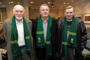 21 January 2011; In attendance at the Leitrim Supporters Club 25th Anniversary launch are, from left, Ben Wrynn, Leixlip, Tony Gallogly, Leixlip, and Peter Hugh McPartland, Ballinaglera. Herbert Park Hotel, Ballsbridge, Dublin. Picture credit: Brian Lawless / SPORTSFILE