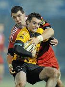 21 January 2011; Gerard Mullen, Esher RFC, is tackled by Paddy Butler, Munster A. British & Irish Cup, Munster A v Esher RFC, Garryowen FC, Dooradoyle, Limerick. Picture credit: Diarmuid Greene / SPORTSFILE