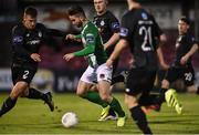 16 September 2016; Sean Maguire of Cork City scores his side's first goal during the SSE Airtricity League Premier Division match between Cork City and Shamrock Rovers at Turners Cross in Cork. Photo by David Maher/Sportsfile