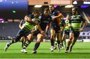 16 September 2016; Isa Nacewa of Leinster on his way to scoring his side's third try of the game during the Guinness PRO12 Round 3 match between Edinburgh and Leinster at BT Murrayfield Stadium in Edinburgh, Scotland. Photo by Ramsey Cardy/Sportsfile