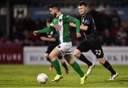 16 September 2016; Sean Maguire of Cork City in action against Sean Heaney of Shamrock Rovers during the SSE Airtricity League Premier Division match between Cork City and Shamrock Rovers at Turners Cross in Cork. Photo by David Maher/Sportsfile