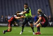 16 September 2016; Isa Nacewa of Leinster is tackled by Duncan Weir of Edinburgh during the Guinness PRO12 Round 3 match between Edinburgh and Leinster at BT Murrayfield Stadium in Edinburgh, Scotland. Photo by Ramsey Cardy/Sportsfile