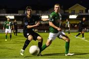 16 September 2016; Stephen Dooley of Cork City in action against Shane Hanney of Shamrock Rovers during the SSE Airtricity League Premier Division match between Cork City and Shamrock Rovers at Turners Cross in Cork. Photo by David Maher/Sportsfile