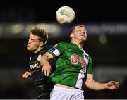16 September 2016; Stephen Dooley of Cork City in action against Simon Madden of Shamrock Rovers during the SSE Airtricity League Premier Division match between Cork City and Shamrock Rovers at Turners Cross in Cork. Photo by David Maher/Sportsfile