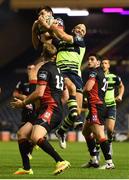 16 September 2016; Blair Kinghorn of Edinburgh in action against Dave Kearney of Leinster during the Guinness PRO12 Round 3 match between Edinburgh and Leinster at BT Murrayfield Stadium in Edinburgh, Scotland. Photo by Ramsey Cardy/Sportsfile