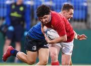 16 September 2016; James Lennon of Munster is tackled by Charlie Rock of Leinster during the U20 Interprovincial Series Round 3 match between Leinster and Munster at Donnybrook Stadium in Donnybrook, Dublin. Photo by Matt Browne/Sportsfile
