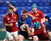 16 September 2016; Oisin Heffernan of Leinster is tackled by Fineen Wycherley of Munster during the U20 Interprovincial Series Round 3 match between Leinster and Munster at Donnybrook Stadium in Donnybrook, Dublin. Photo by Matt Browne/Sportsfile