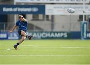 17 September 2016; Jordan Fitzpatrick of Leinster kicking a penalty for his side during the U18 Clubs Interprovincial Series Round 3 match between Leinster and Ulster at Donnybrook Stadium in Dublin.  Photo by Eóin Noonan/Sportsfile