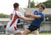 17 September 2016; Darragh Kelly of Leinster is tackled by Mathew Faulkner of Ulster during the U18 Clubs Interprovincial Series Round 3 match between Leinster and Ulster at Donnybrook Stadium in Dublin.  Photo by Eóin Noonan/Sportsfile