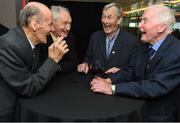17 September 2016; Former Cork hurlers, who played in the 1950s and 1960s, from left, Kerry Kelly, Roger Ryan, and Jimmy Brohan share a laugh with former Tipperary hurler Tony Wall, right, at the GPA Former Players Event in Croke Park. Over 450 former county footballers and hurlers gathered at the annual lunch which is now in its fourth year. The event featured GPA Lifetime Achievement Awards for Mayo football hero of the 1950s Paddy Prendergast and Cork dual legend, Ray Cummins at Croke Park, Dublin.  Photo by Cody Glenn/Sportsfile
