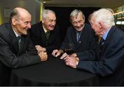 17 September 2016; Former Cork hurlers, who played in the 1950s and 1960s, from left, Kerry Kelly, Roger Ryan, and Jimmy Brohan share a laugh with former Tipperary hurler Tony Wall, right, at the GPA Former Players Event in Croke Park. Over 450 former county footballers and hurlers gathered at the annual lunch which is now in its fourth year. The event featured GPA Lifetime Achievement Awards for Mayo football hero of the 1950s Paddy Prendergast and Cork dual legend, Ray Cummins at Croke Park, Dublin.  Photo by Cody Glenn/Sportsfile