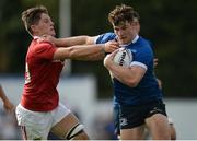 17 September 2016; Peter Sullivan of Leinster is tackled by James Taylor of Munster during the U19 Interprovincial Series Round 3 between Leinster and Munster at Old Belvedere RFC, Dublin.  Photo by Eóin Noonan/Sportsfile