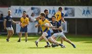 17 September 2016; Eoghan O'Flaherty of Carbury, Kildare, in action against Mark Kelly of St Gall's, Antrim, during the Volkswagen Senior Football 7s match at Kilmacud Crokes, Stillorgan in Dublin. Photo by Daire Brennan/Sportsfile