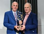 17 September 2016; Former Cork hurler and footballer Ray Commins is presented with his GPA Lifetime Achievement Awards by Tony Hanahoe at the GPA Former Players Event in Croke Park. Over 450 former county footballers and hurlers gathered at the annual lunch which is now in its fourth year. The event featured GPA Lifetime Achievement Awards for Mayo football hero of the 1950s Paddy Prendergast and Cork dual legend, Ray Cummins at Croke Park, Dublin.  Photo by Matt Browne/Sportsfile
