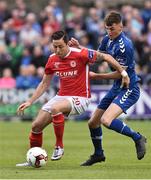 17 September 2016; Billy Dennehy of St Patrick's Athletic in action against Paudie O'Connor of Limerick during the EA Sports Cup Final Match between St Patrick's Athletic and Limerick at Markets Field in Limerick. Photo by David Maher/Sportsfile
