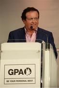 17 September 2016; Marty Morrissey speaks at the GPA Former Players Event in Croke Park. Over 450 former county footballers and hurlers gathered at the annual lunch which is now in its fourth year. The event featured GPA Lifetime Achievement Awards for Mayo football hero of the 1950s Paddy Prendergast and Cork dual legend, Ray Cummins at Croke Park, Dublin.  Photo by Cody Glenn/Sportsfile