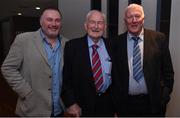 17 September 2016; Former Dublin footballers  Marcus Wilson, centre, and Mick Moylan with Wilson's son Damien at the GPA Former Players Event in Croke Park. Over 450 former county footballers and hurlers gathered at the annual lunch which is now in its fourth year. The event featured GPA Lifetime Achievement Awards for Mayo football hero of the 1950s Paddy Prendergast and Cork dual legend, Ray Cummins at Croke Park, Dublin.  Photo by Cody Glenn/Sportsfile