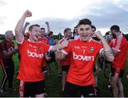 17 September 2016; Oisin McKibbin, right, and Paddy Curry, both of Dundrum celebrate after winning the cup final during the Volkswagen Junior Football 7s at St Judes GAA Club, Wellington Lane, Dublin.  Photo by Sam Barnes/Sportsfile