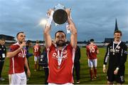 17 September 2016; Christy Fagan of St.Patrick's Athletic celebrates at the end of the EA Sports Cup Final Match between St Patrick's Athletic and Limerick at Markets Field, Limerick.  Photo by David Maher/Sportsfile