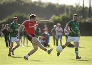 17 September 2016; Davey McComiskey of Dundrum scores a goal during the Volkswagen Junior Football 7s match at St Judes GAA Club, Wellington Lane, Dublin.  Photo by Sam Barnes/Sportsfile