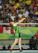 17 September 2016; Noelle Lenihan of Ireland with her first throw during the F38 Discus Final at the Olympic Stadium during the Rio 2016 Paralympic Games in Rio de Janeiro, Brazil. Photo by Diarmuid Greene/Sportsfile