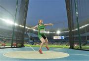17 September 2016; Noelle Lenihan of Ireland in action during the F38 Discus Final at the Olympic Stadium during the Rio 2016 Paralympic Games in Rio de Janeiro, Brazil. Photo by Diarmuid Greene/Sportsfile