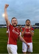 17 September 2016; Sean Hoare of St. Patrick's Athletic celebrates at the end of the EA Sports Cup Final Match between St Patrick's Athletic and Limerick at Markets Field, Limerick.  Photo by David Maher/Sportsfile