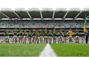 18 September 2016; Kerry players ahead of the Electric Ireland GAA Football All-Ireland Minor Championship Final match between Kerry and Galway at Croke Park in Dublin. Photo by Seb Daly/Sportsfile