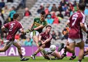 18 September 2016; David Shaw of Kerry scores his side's second goal during the Electric Ireland GAA Football All-Ireland Minor Championship Final match between Kerry and Galway at Croke Park in Dublin. Photo by David Maher/Sportsfile